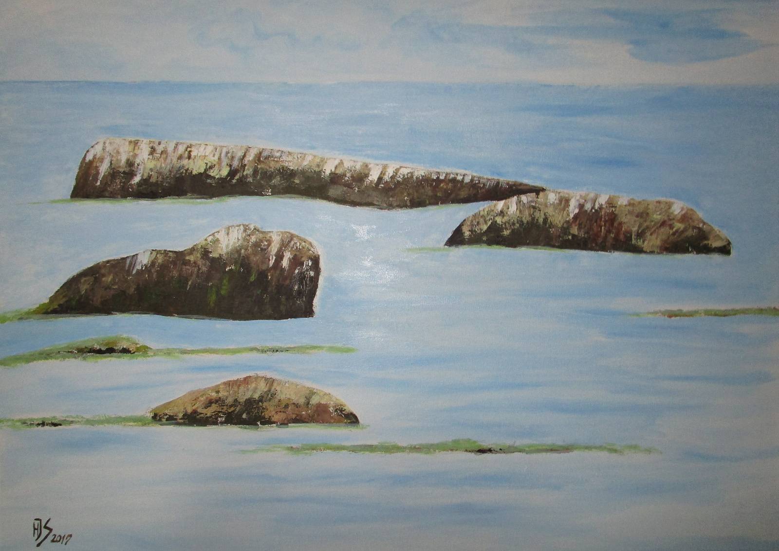 Butterstulle (flacher Stein) am Salzweg Südstrand Göhren. 