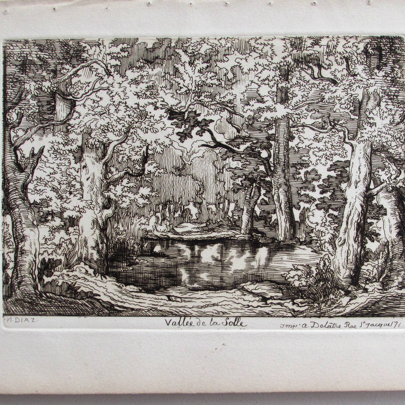 Diaz de la Peña Narcisse (attribuable à) : Forêt de Fontainebleau.. Historien d'art, Archéologue; Chercheur Free-Lance (Er)