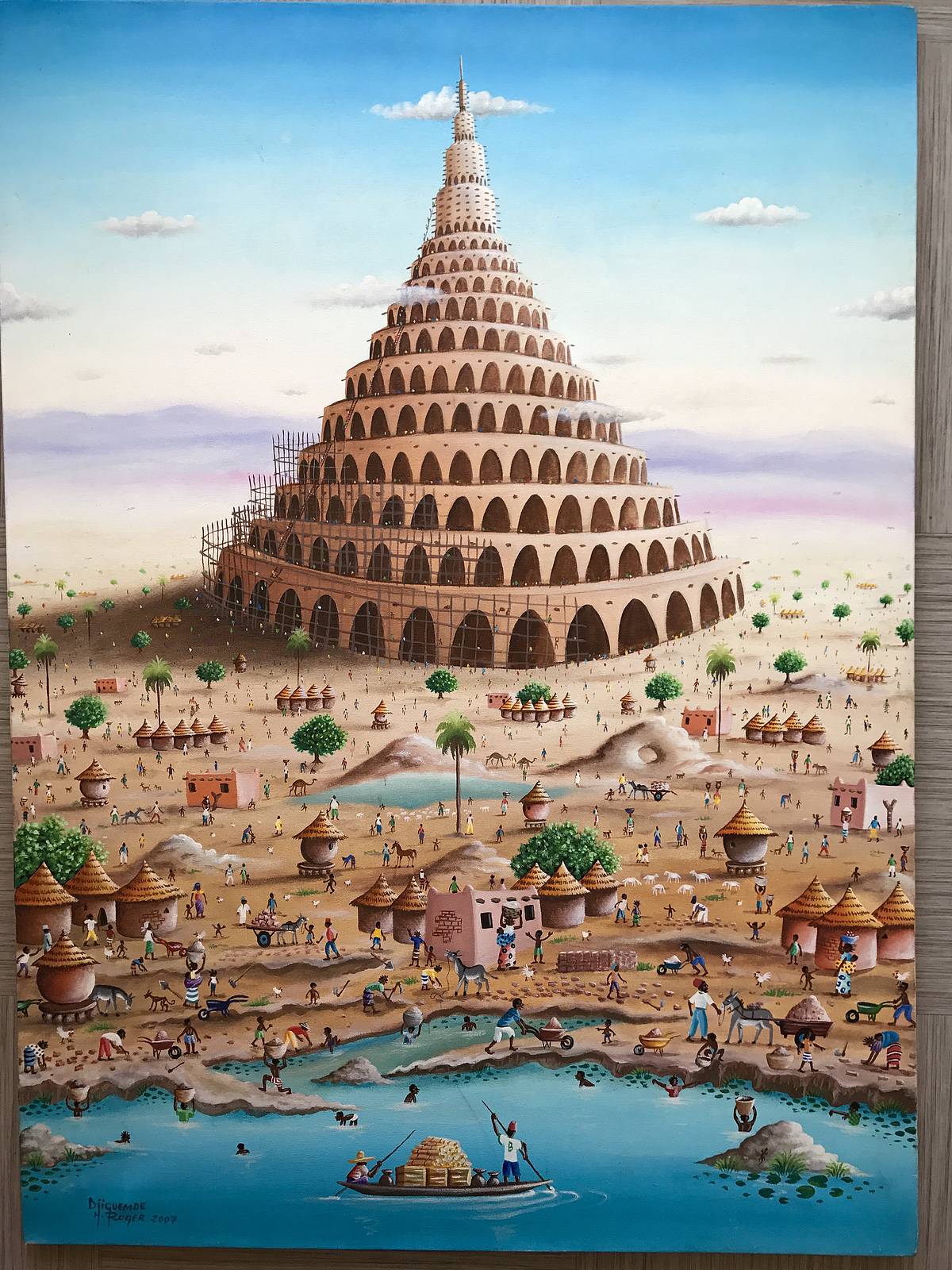 La tour de babel…. Djiguemde H. Roger Artiste Peintre